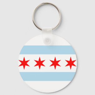 Flag of Chicago, Illinois Chaveiro