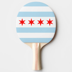 Flag of Chicago, Illinois Raquete de ping pong