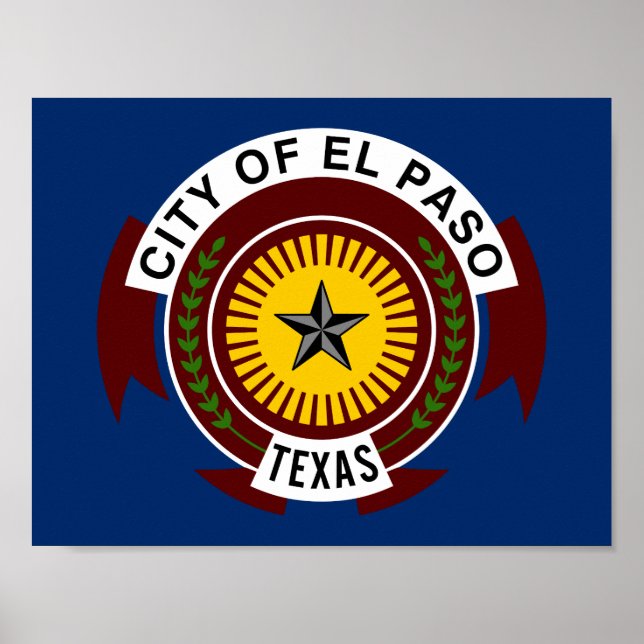 Flag of City of El Paso, Texas Poster (Frente)