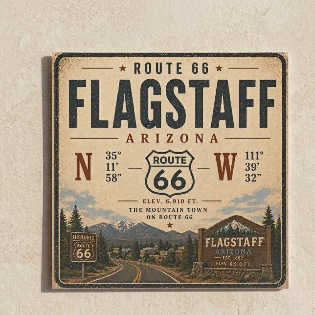 Flagstaff Rota 66 Convite da Montanha (Criador carregado)