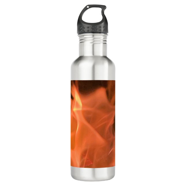 Flame Laranja Dançante Garrafa De Água De Aço Inox (Frente)