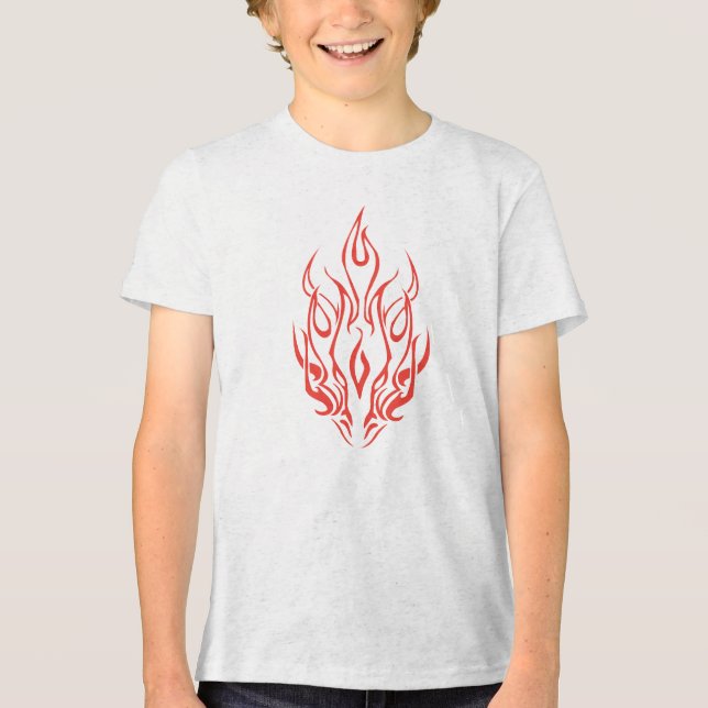 Flame Spirit Face | Tribal Fire Silhouette Art (Frente)