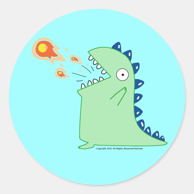 Flamey, os adesivos do dragão (Frente)