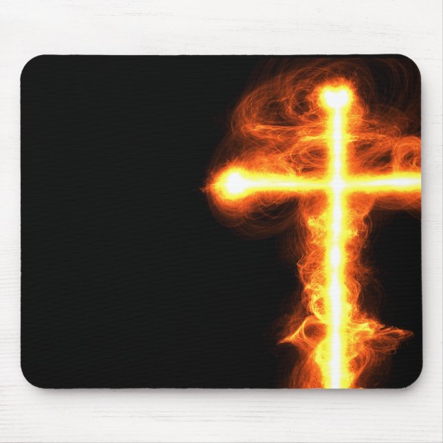 Flaming Cross Mousepad (Frente)