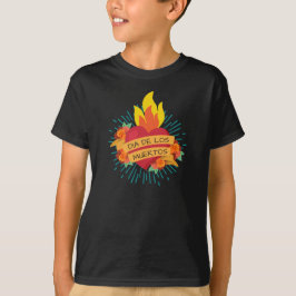 Flaming Heart Dia de los Muertos | Camiseta