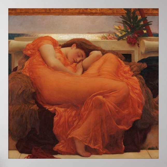 Flaming June Frederic Leighton Impressão de Arte F (Frente)