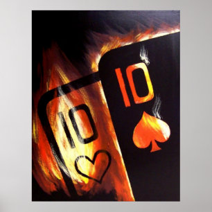 Flaming Pocket Depoker Poster por Teo Alfonso