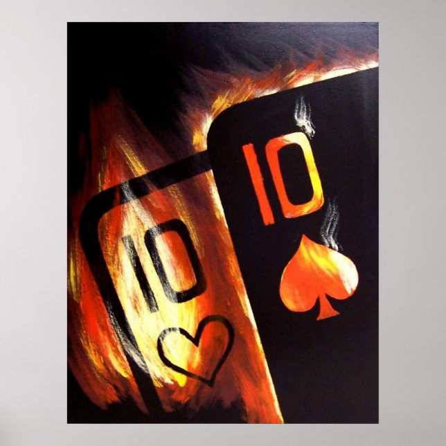 Flaming Pocket Depoker Poster por Teo Alfonso (Frente)