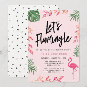 Flamingle de vamos CONVITE DE ANIVERSÁRIO