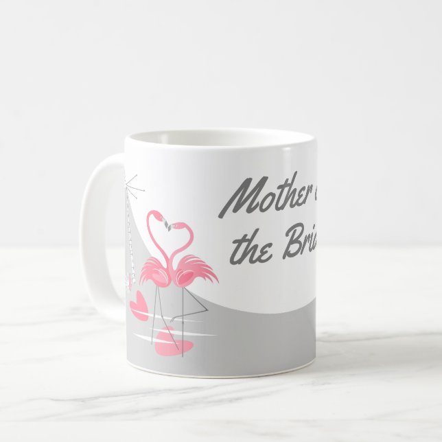 Flamingo ama Grande Lua Mãe da Caneca Noiva (Frente Esquerda)
