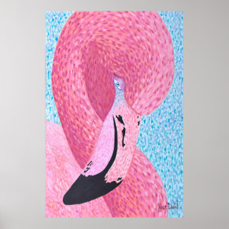 Flamingo Ameixa Impressão Grande - Just Dahl