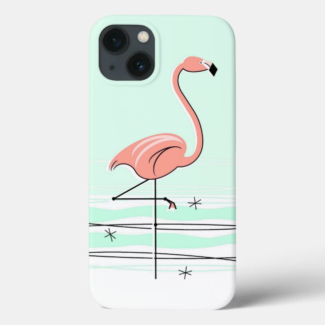 Flamingo Aqua iPad m Mini case (Verso)