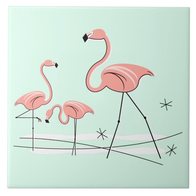 Flamingo Aqua Ocean Trio 2 flip tile (Frente)