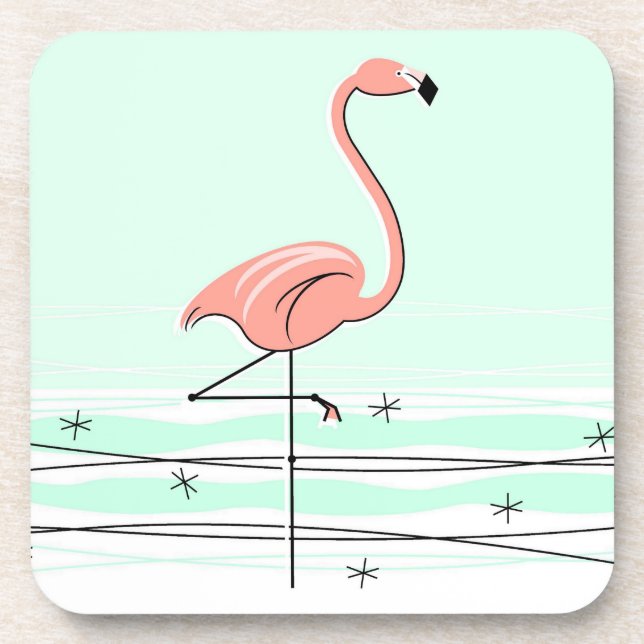 Flamingo Aqua porta copos plástico (Frente)