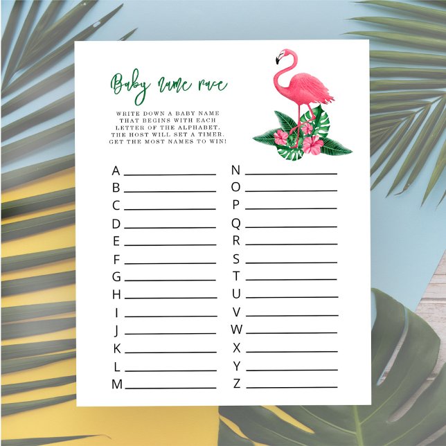 Flamingo Aquarela - Jogo de corrida de nomes de be (Criador carregado)