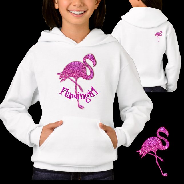 Flamingo brilhante rosa com purpurina - texto pers (Criador carregado)