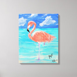Flamingo, canvas esticada 16x20