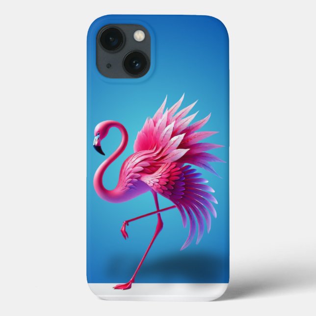 Flamingo Capa de telefone tropical (Verso)
