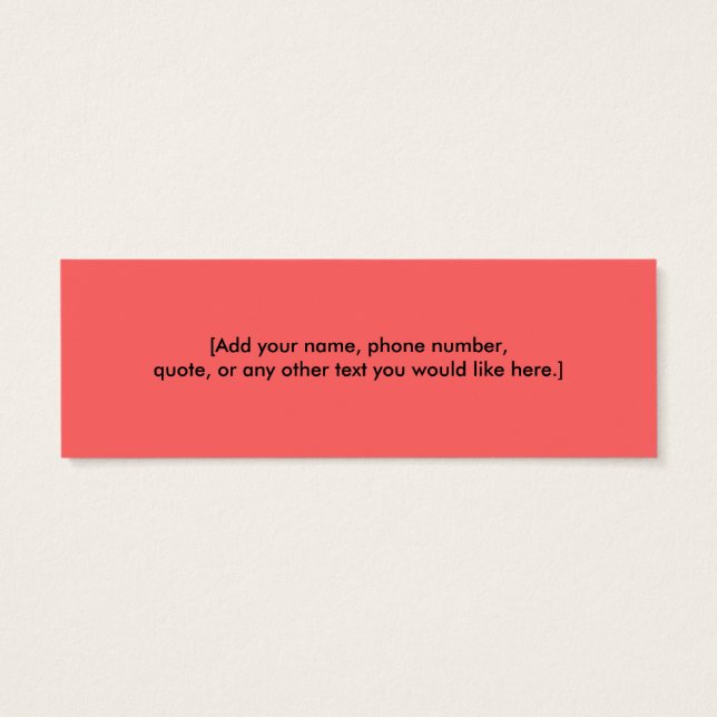 Flamingo Cartão de visita ou Bookmark (Verso)