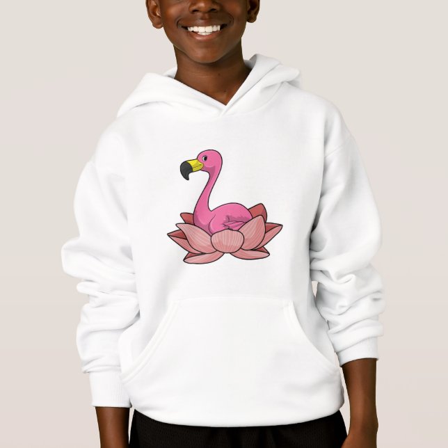 Flamingo com flor de Lotus (Frente)