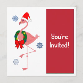 Flamingo, Convite de festas de Natal, em Santa Hat