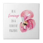 Flamingo, Cor de Água Rosa Moderna, Com Citação<br><div class="desc">Flamingo,  Cor de Água Rosa Moderna,  Com Citação</div>