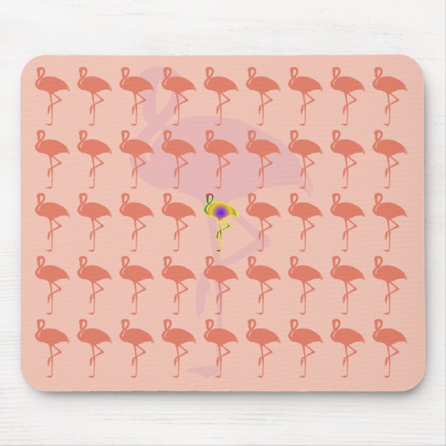 Flamingo cor-de-rosa Mousepad (Frente)