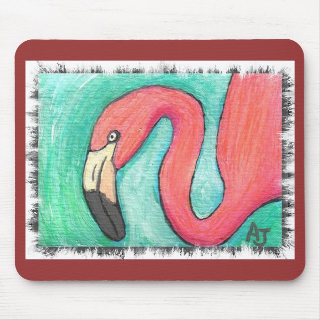 Flamingo cor-de-rosa - mousepad artística (Frente)