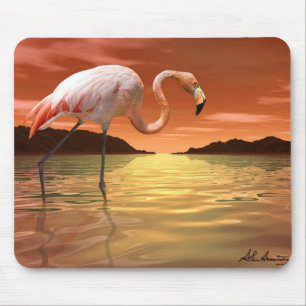 Flamingo cor-de-rosa Mousepad de Florida