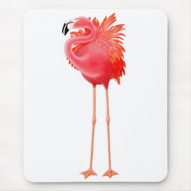 Flamingo cor-de-rosa tropical Mousepad (Frente)