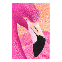 Flamingo de Impressão de Toranja Rosa - Por Just D