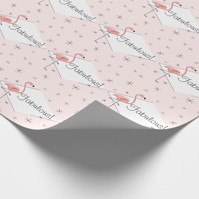 Flamingo Diamante rosa Fabuloso! papel de embrulho (Ponta)