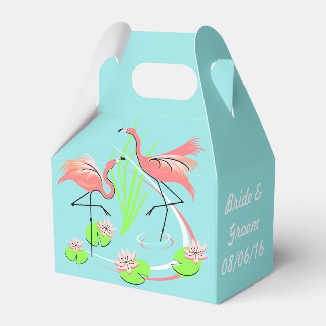 Flamingo Fandango Duo Bride & Caixa de favoritos d (Frente)