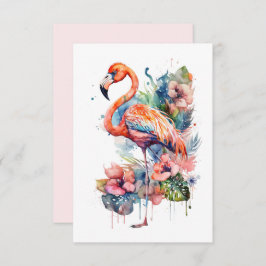 Flamingo Flat Card