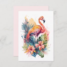 Flamingo Flat Card