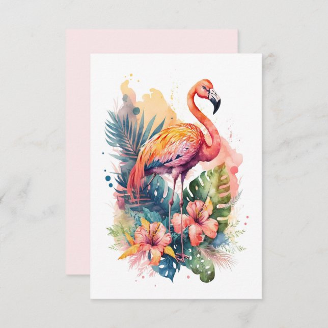 Flamingo Flat Card (Frente/Verso)
