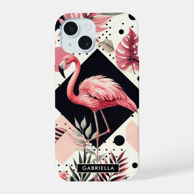 Flamingo Geométrico Fofo (Verso)