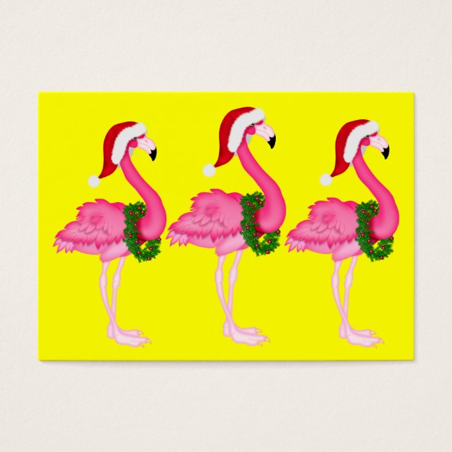 Flamingo Gift Enclosure Card / Tag (Frente)