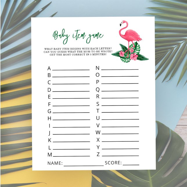 Flamingo - Jogo de Itens de Bebê. Jogo para Chá de (Criador carregado)