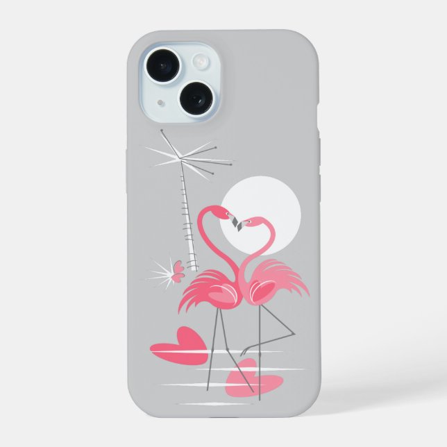 Flamingo Love capas de iphone (Verso)
