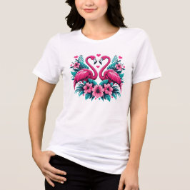 Flamingo Love Heart – Tropical Floral Romance