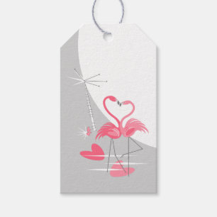 Flamingo Love Large Moon - etiquetas de presentes