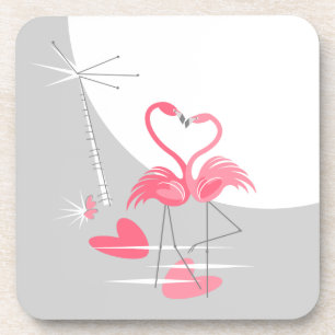 Flamingo Love Large Moon porta copos coroa
