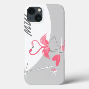 Flamingo Love Moon Monograma IPad Mini horizontal