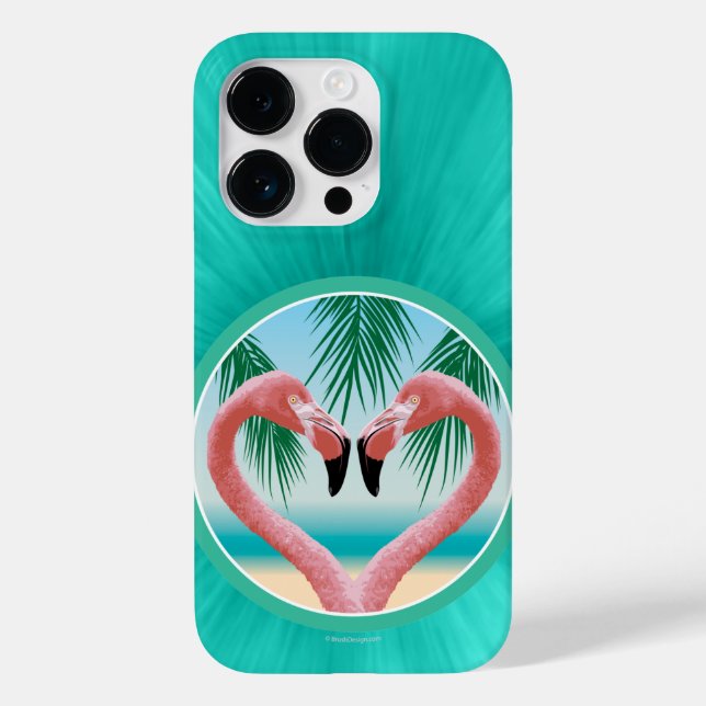 Flamingo Love (Namorados Tropical) Case-Mate iPhon (Verso)