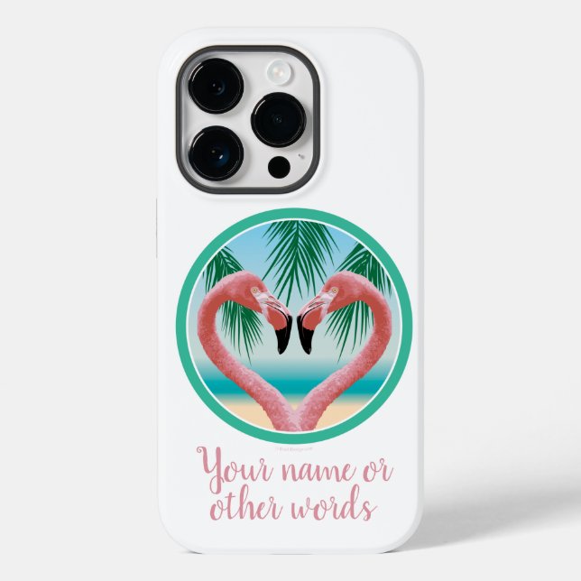 Flamingo Love (Namorados Tropical) Case-Mate iPhon (Verso)