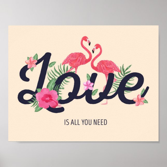 Flamingo Love Poster (Frente)