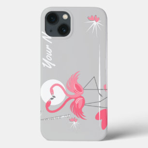 Flamingo Love Side Name IPad horizontal