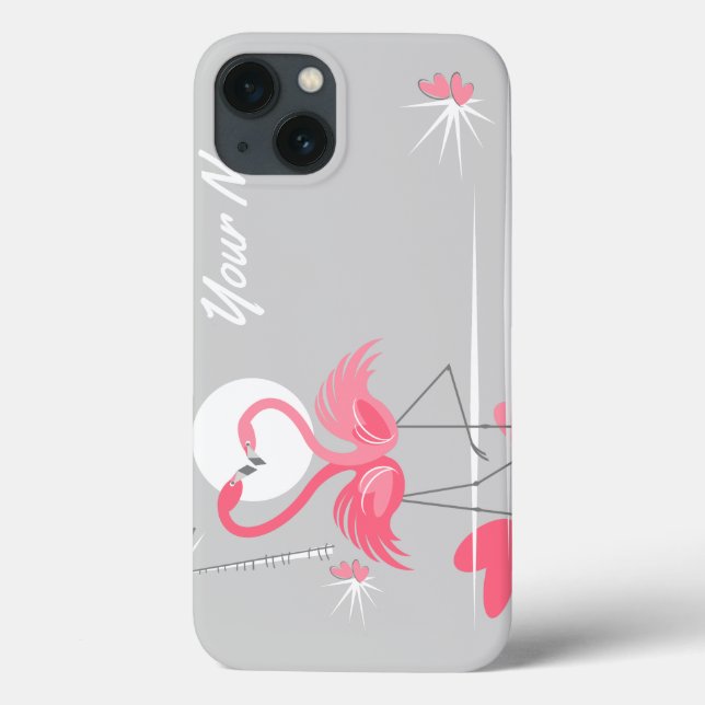 Flamingo Love Side Name IPad horizontal (Verso)