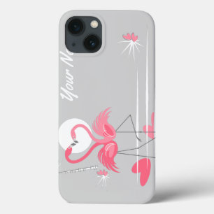 Flamingo Love Side Name IPad Mini horizontal